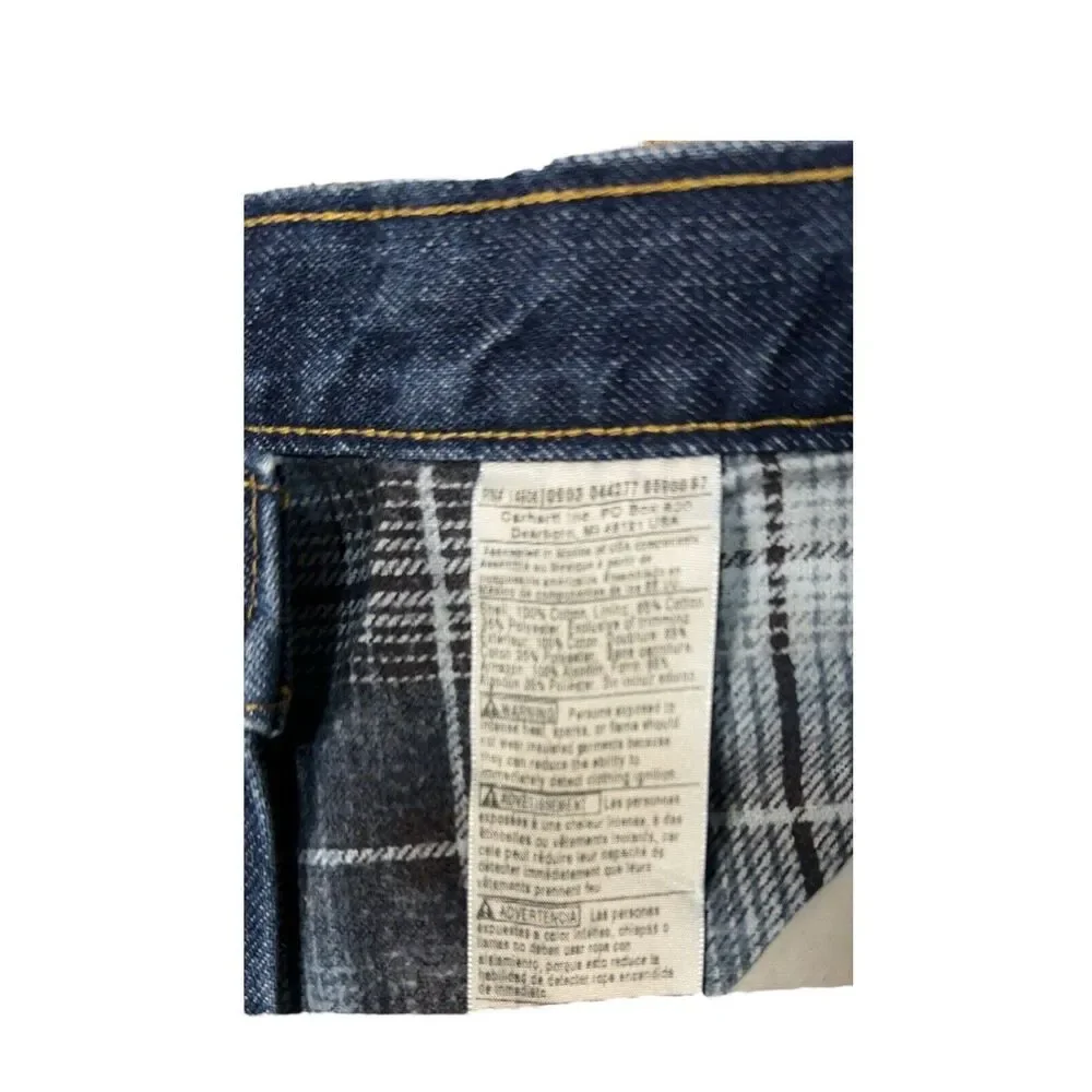 Carhartt B21 DST Mens Relaxed Fit Flannel Lined Insulated Denim Jeans 28 x 32